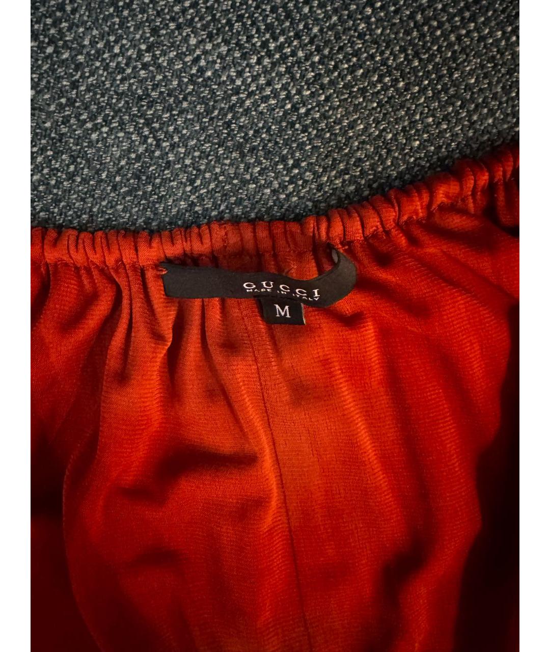 GUCCI Оранжевая хлопковая блузы, фото 3