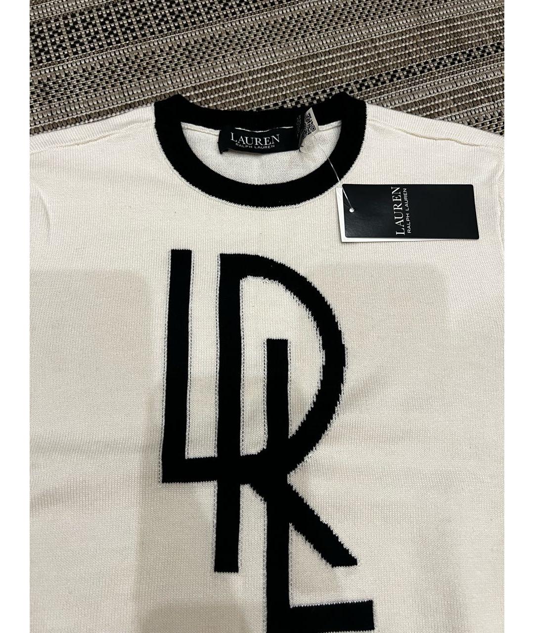 RALPH LAUREN Белый хлопковый джемпер / свитер, фото 3