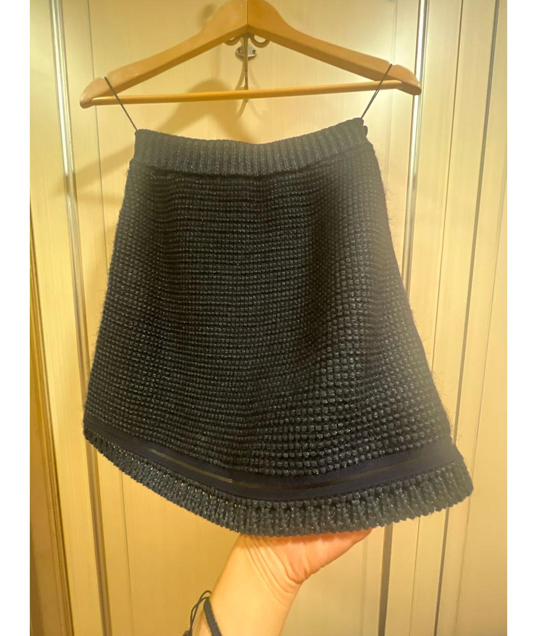 CHANEL Темно-синяя полиамидовая юбка мини, фото 7