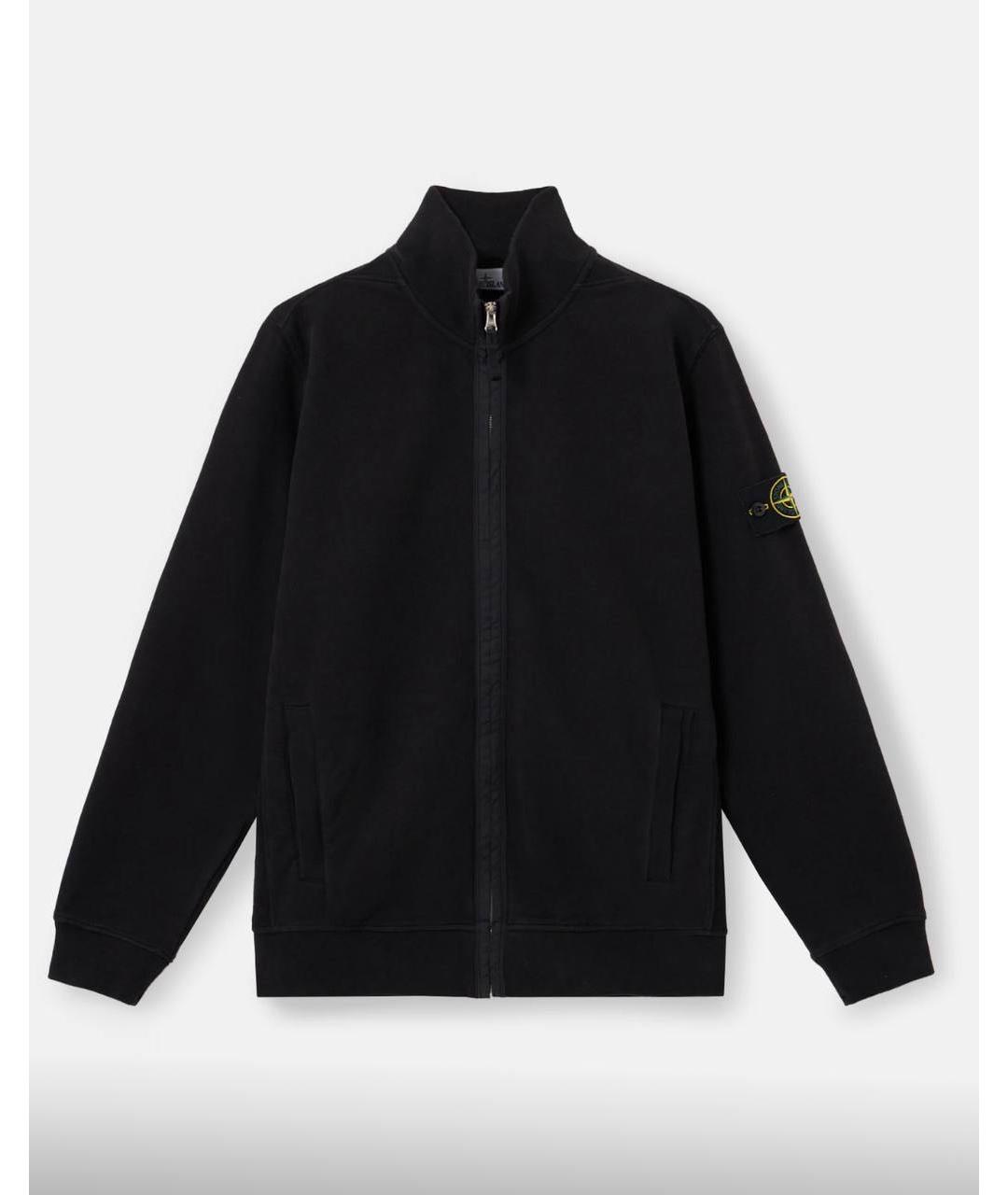 STONE ISLAND Черный хлопковый кардиган, фото 6