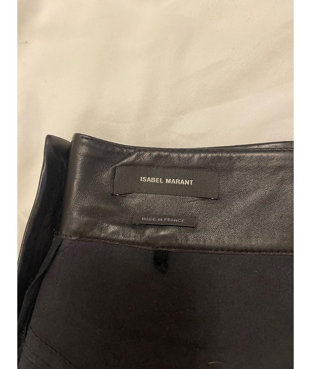 ISABEL MARANT Черная кожаная юбка миди, фото 6