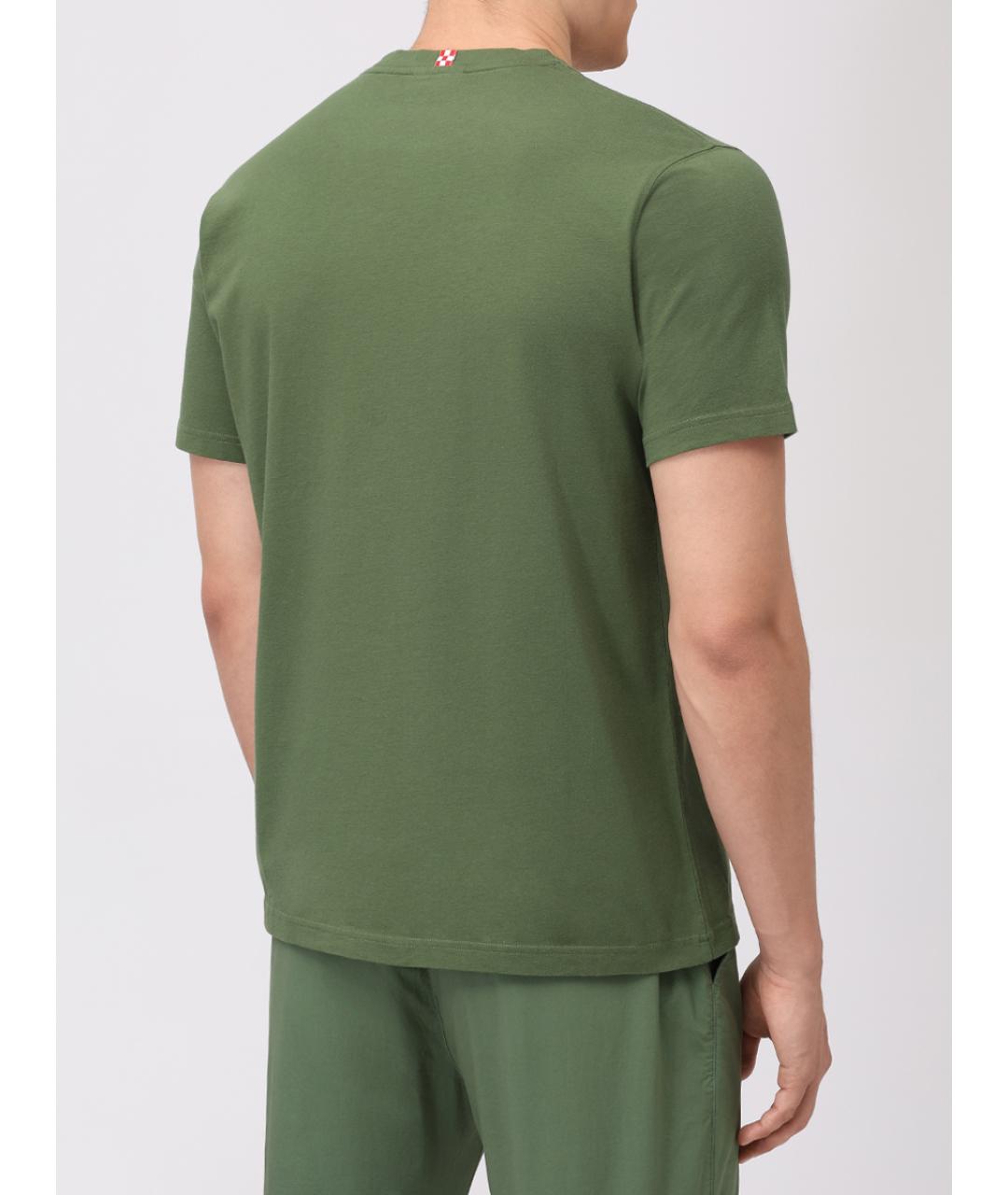 MC2 SAINT BARTH Зеленая хлопковая футболка, фото 3