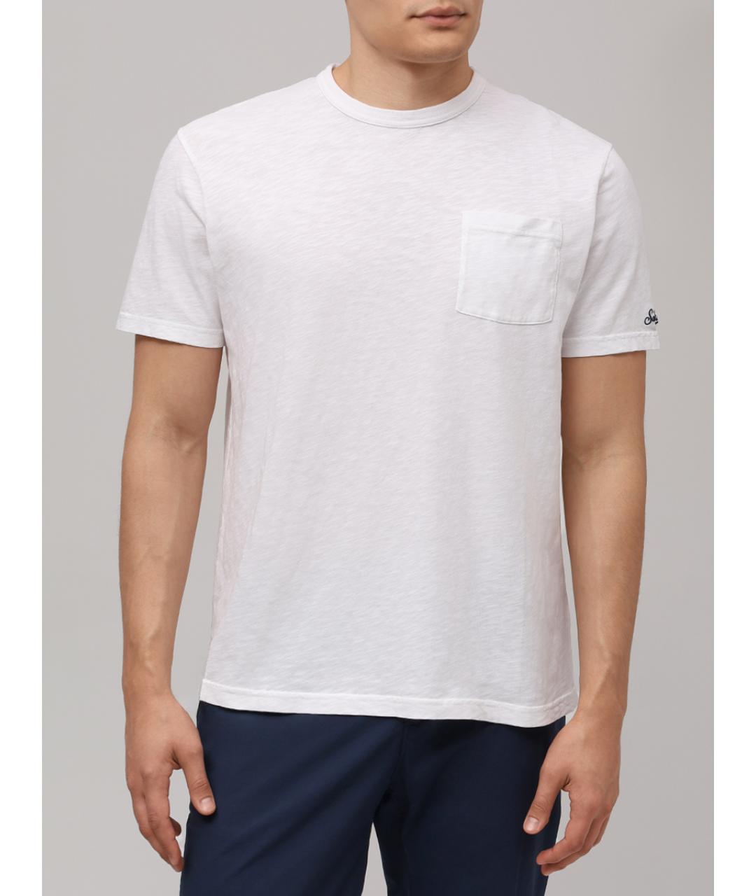 MC2 SAINT BARTH Белая хлопковая футболка, фото 4