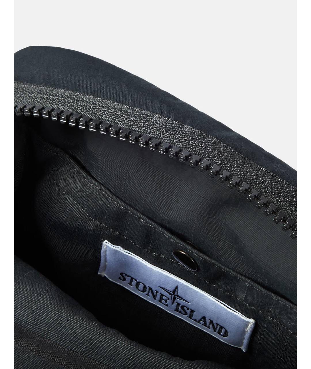 STONE ISLAND Черная сумка на плечо, фото 5