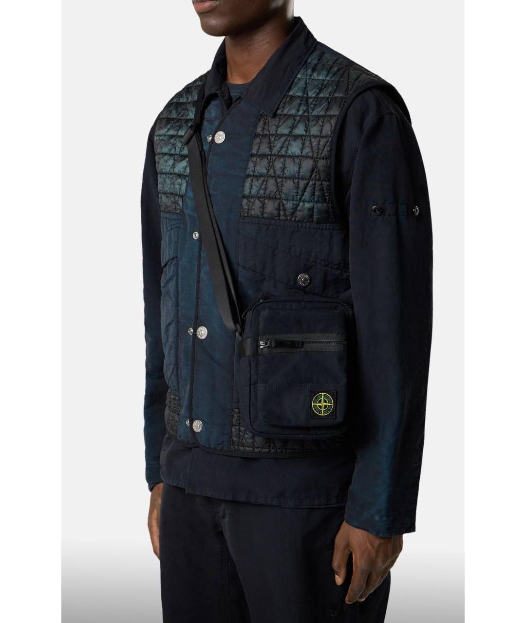 STONE ISLAND Черная сумка на плечо, фото 2