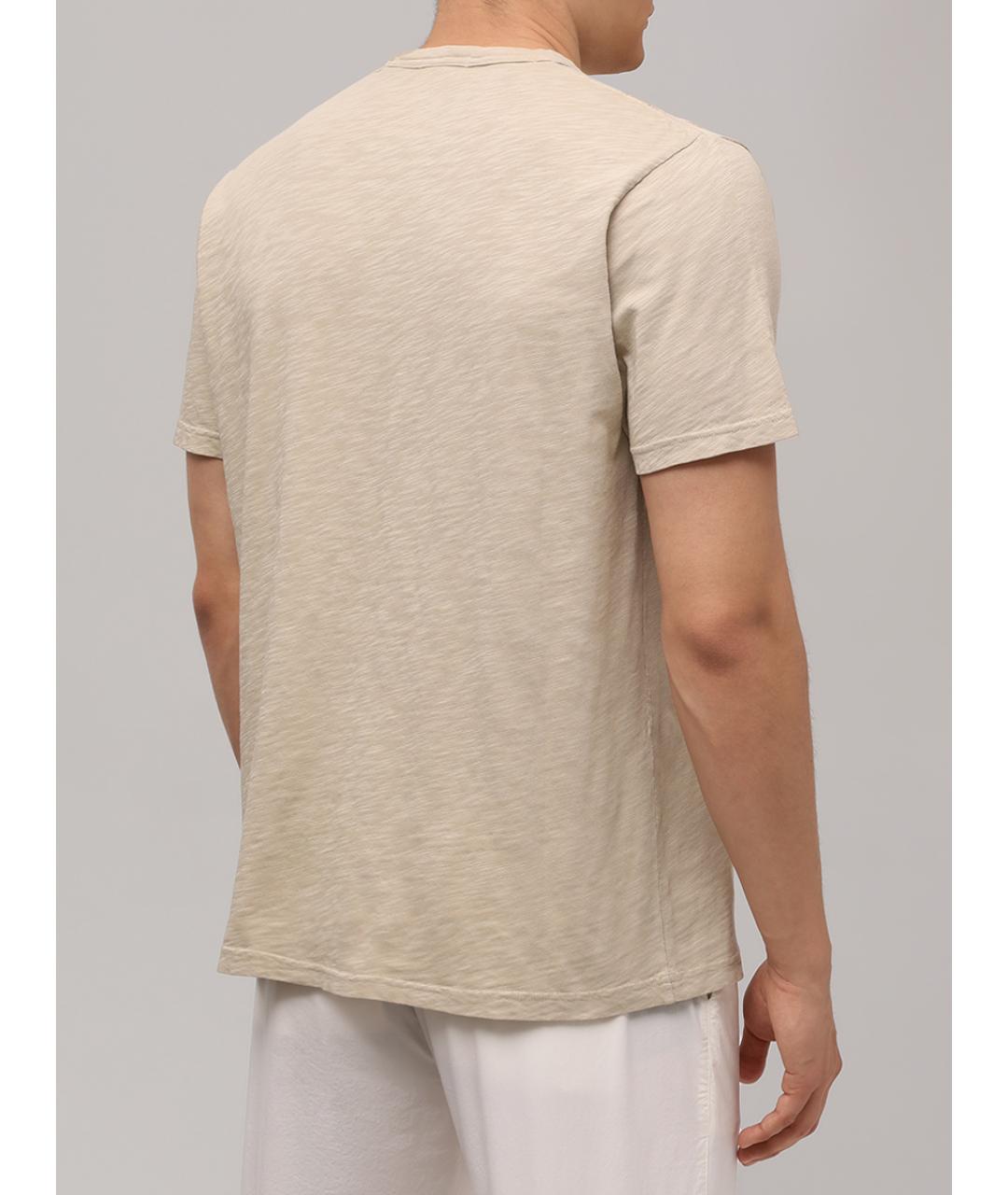 MC2 SAINT BARTH Бежевая хлопковая футболка, фото 2