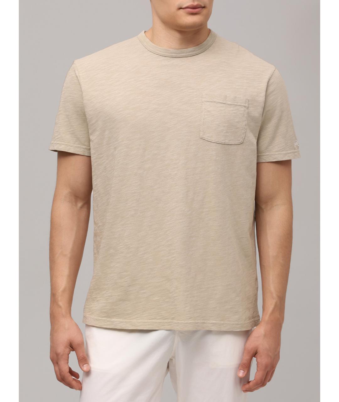 MC2 SAINT BARTH Бежевая хлопковая футболка, фото 3