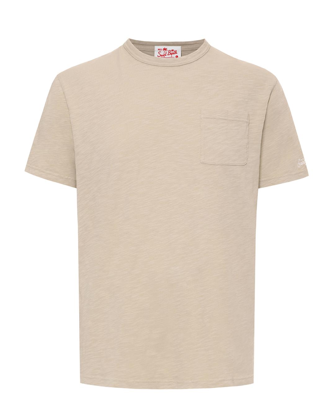 MC2 SAINT BARTH Бежевая хлопковая футболка, фото 1
