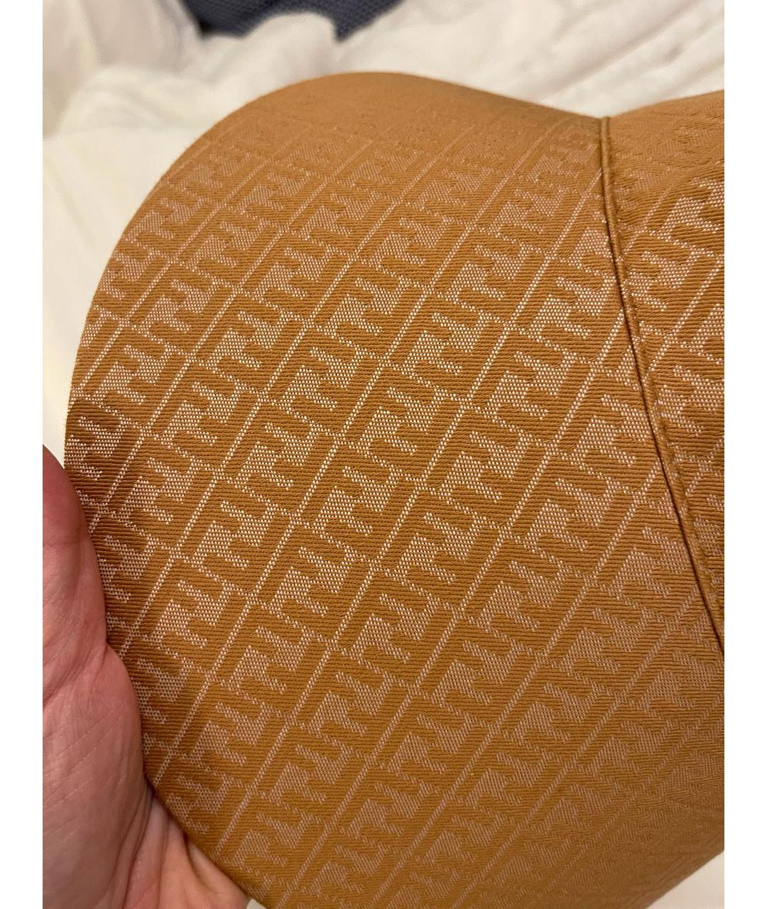 FENDI Бежевая кепка, фото 6