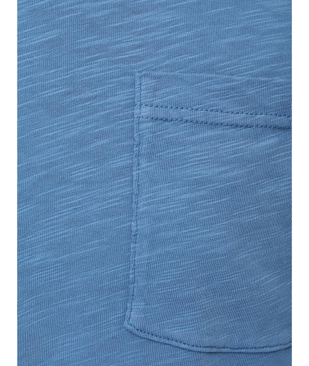 MC2 SAINT BARTH Голубая хлопковая футболка, фото 6