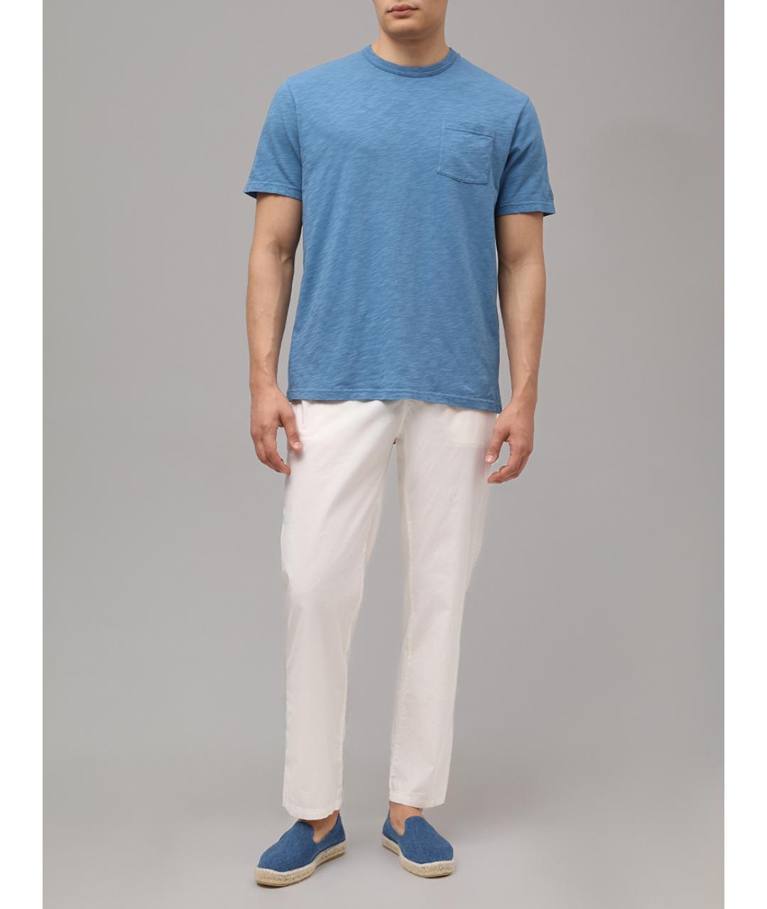 MC2 SAINT BARTH Голубая хлопковая футболка, фото 2