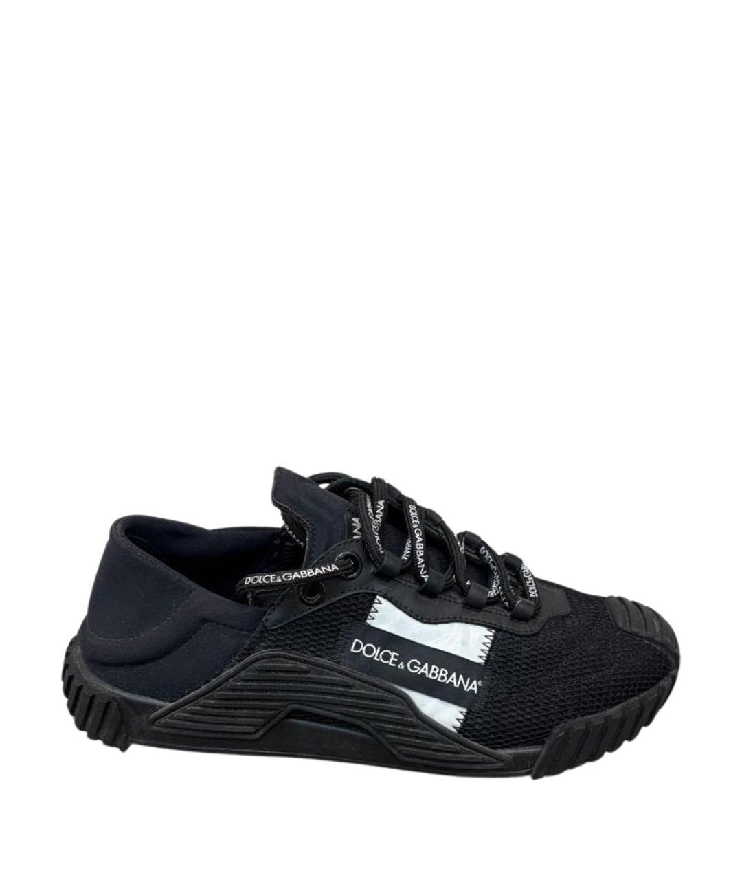 DOLCE&GABBANA Черные текстильные кроссовки, фото 1