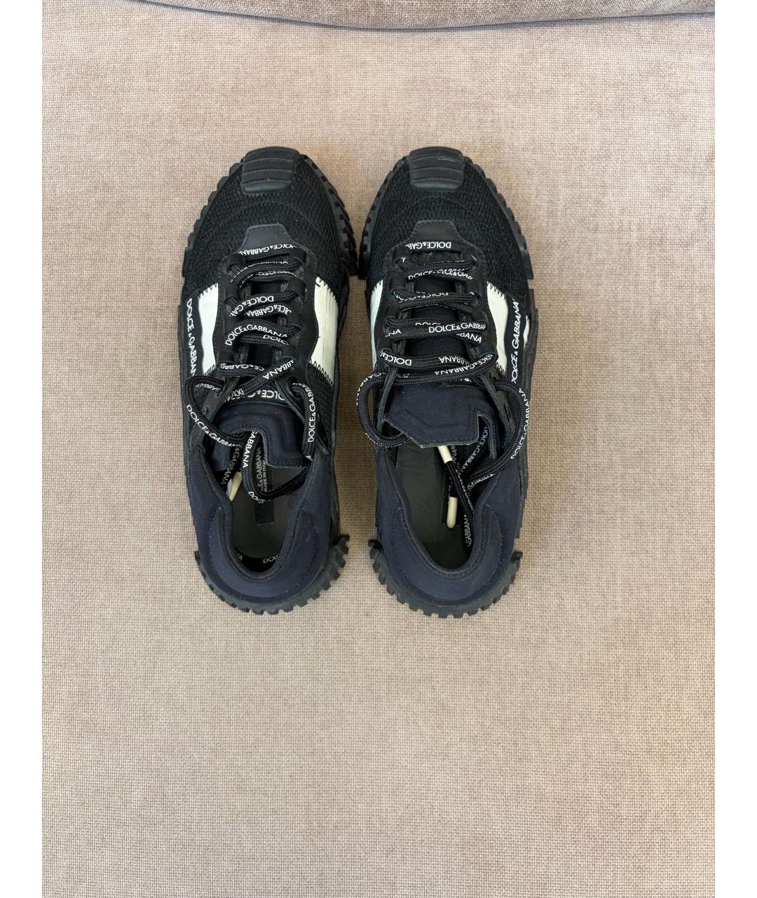DOLCE&GABBANA Черные текстильные кроссовки, фото 3