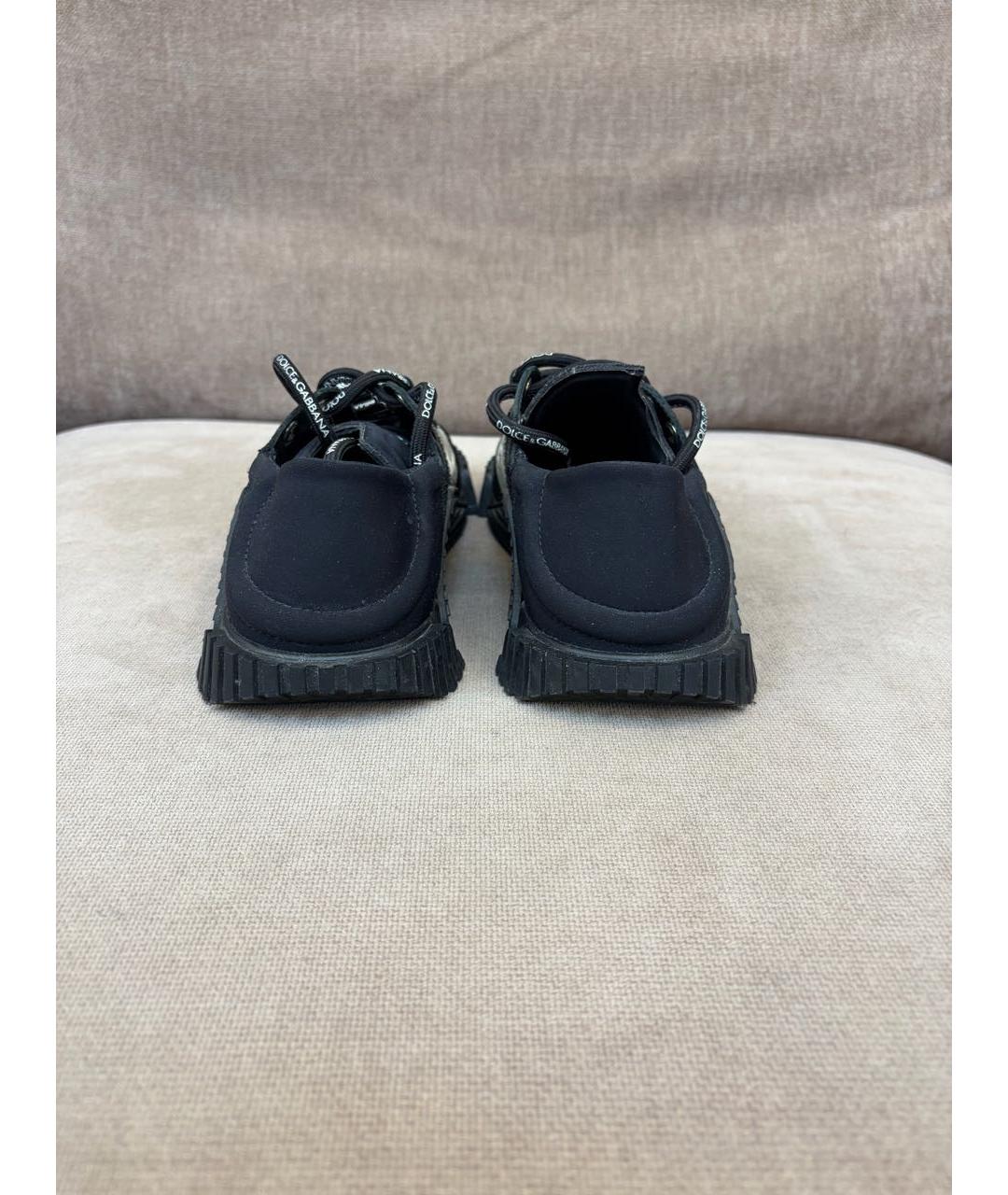 DOLCE&GABBANA Черные текстильные кроссовки, фото 4