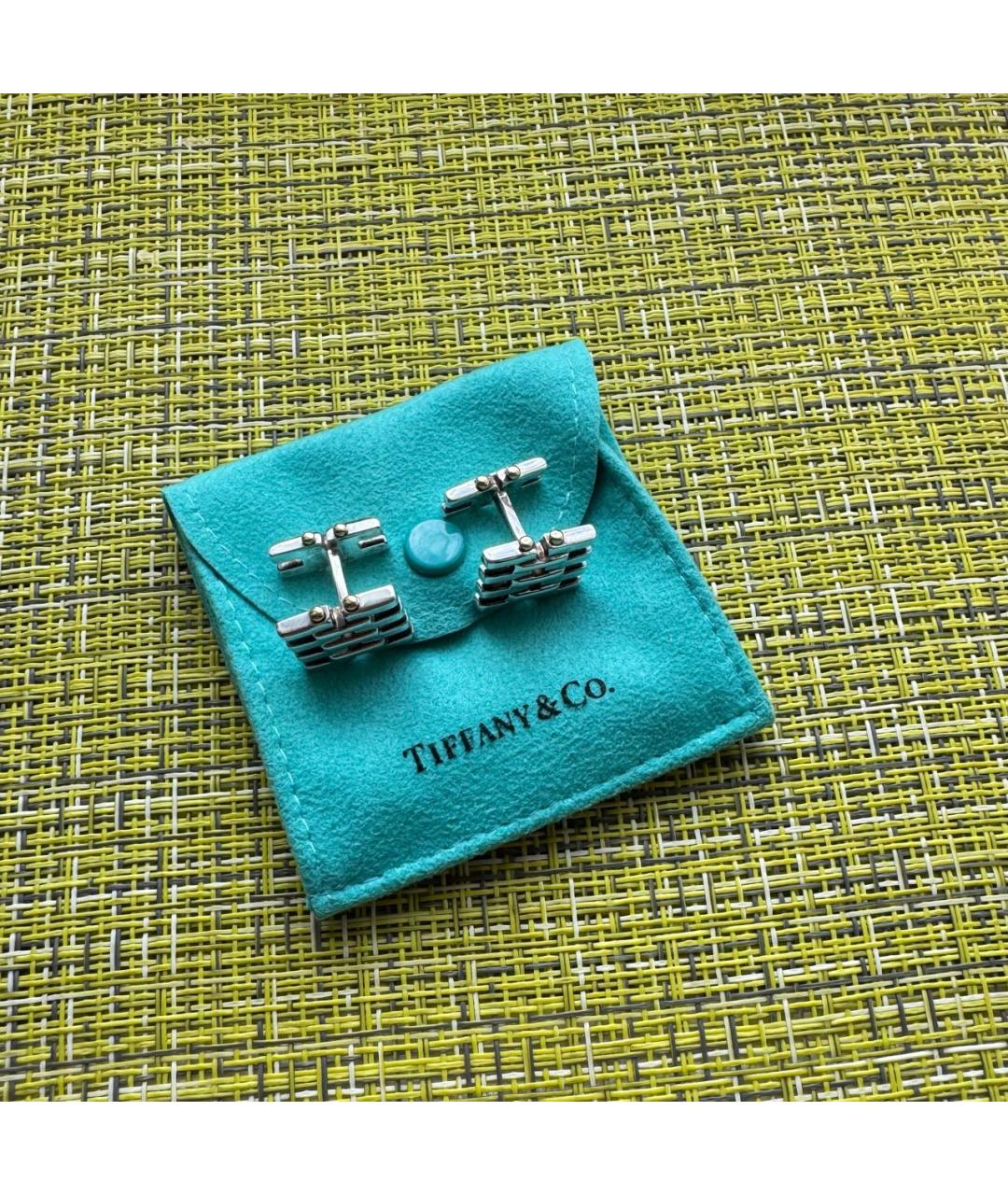 TIFFANY&CO Серебряные серебряные запонки, фото 2
