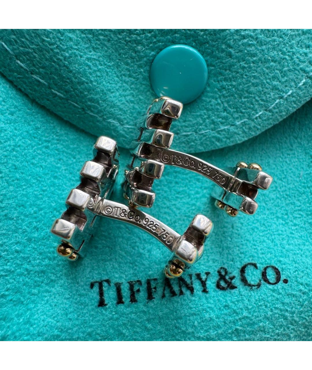 TIFFANY&CO Серебряные серебряные запонки, фото 3
