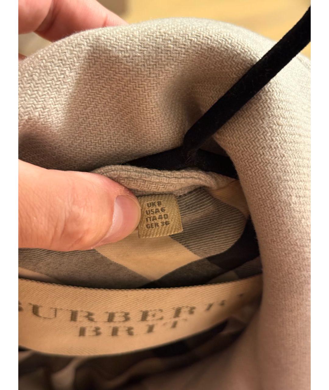 BURBERRY Бежевое шерстяное пальто, фото 7
