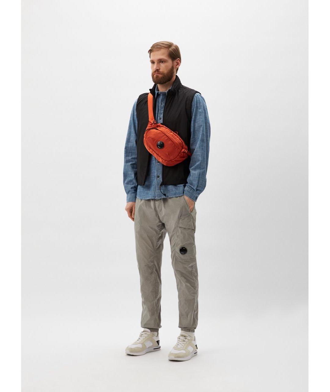 CP COMPANY Серые полиамидовые повседневные брюки, фото 7
