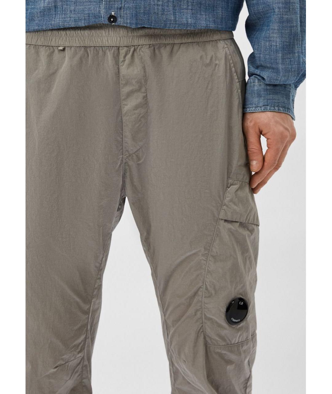 CP COMPANY Серые полиамидовые повседневные брюки, фото 5