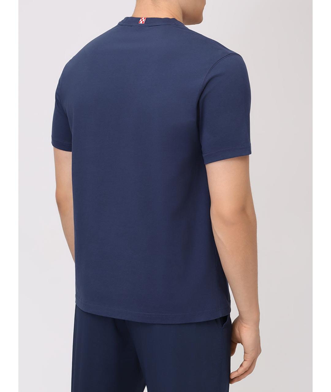 MC2 SAINT BARTH Синяя хлопковая футболка, фото 2