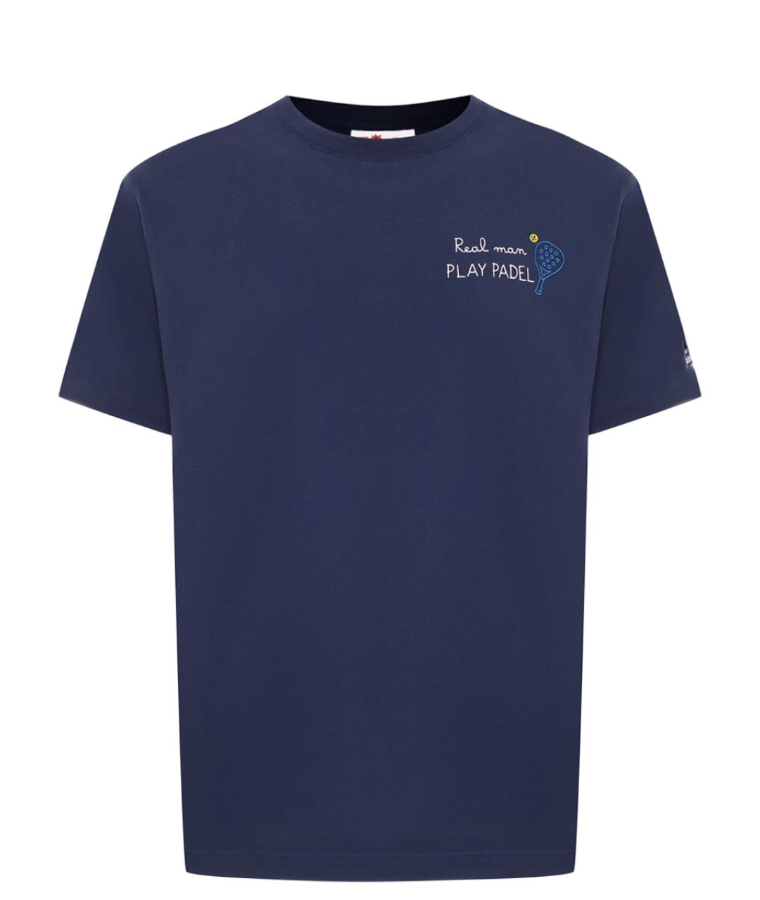 MC2 SAINT BARTH Синяя хлопковая футболка, фото 1