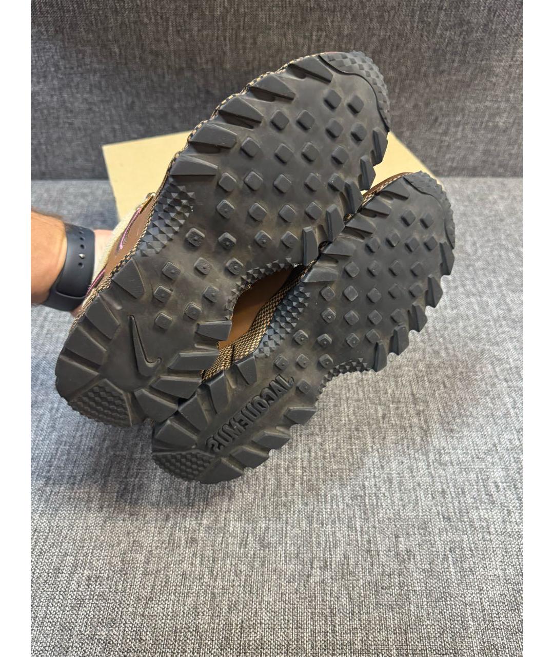 NIKE Коричневые кожаные кроссовки, фото 5