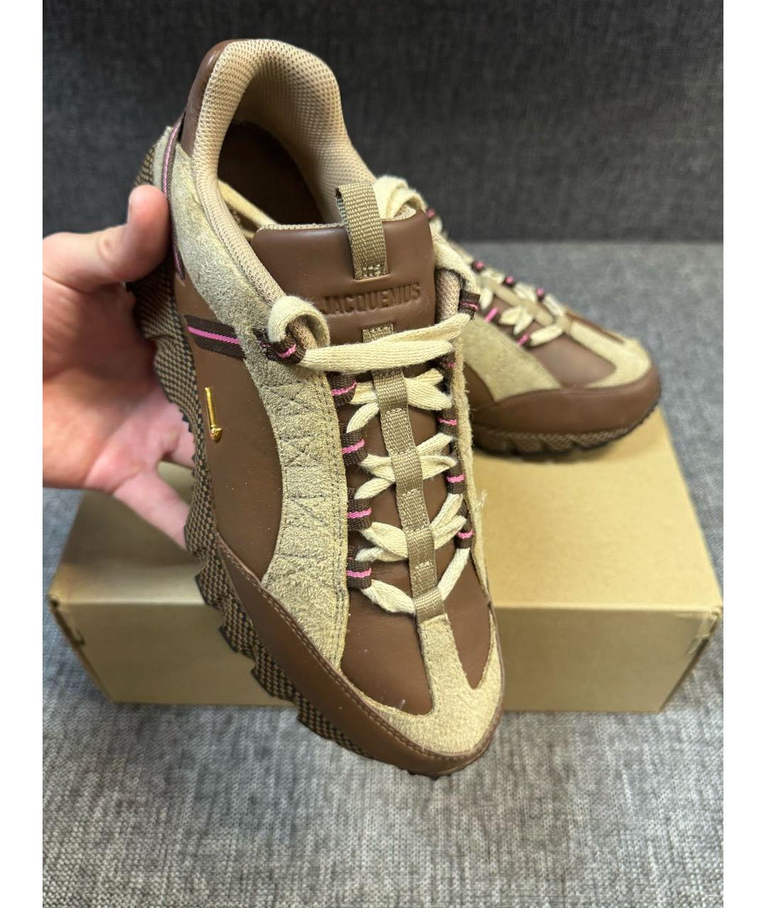 NIKE Коричневые кожаные кроссовки, фото 3