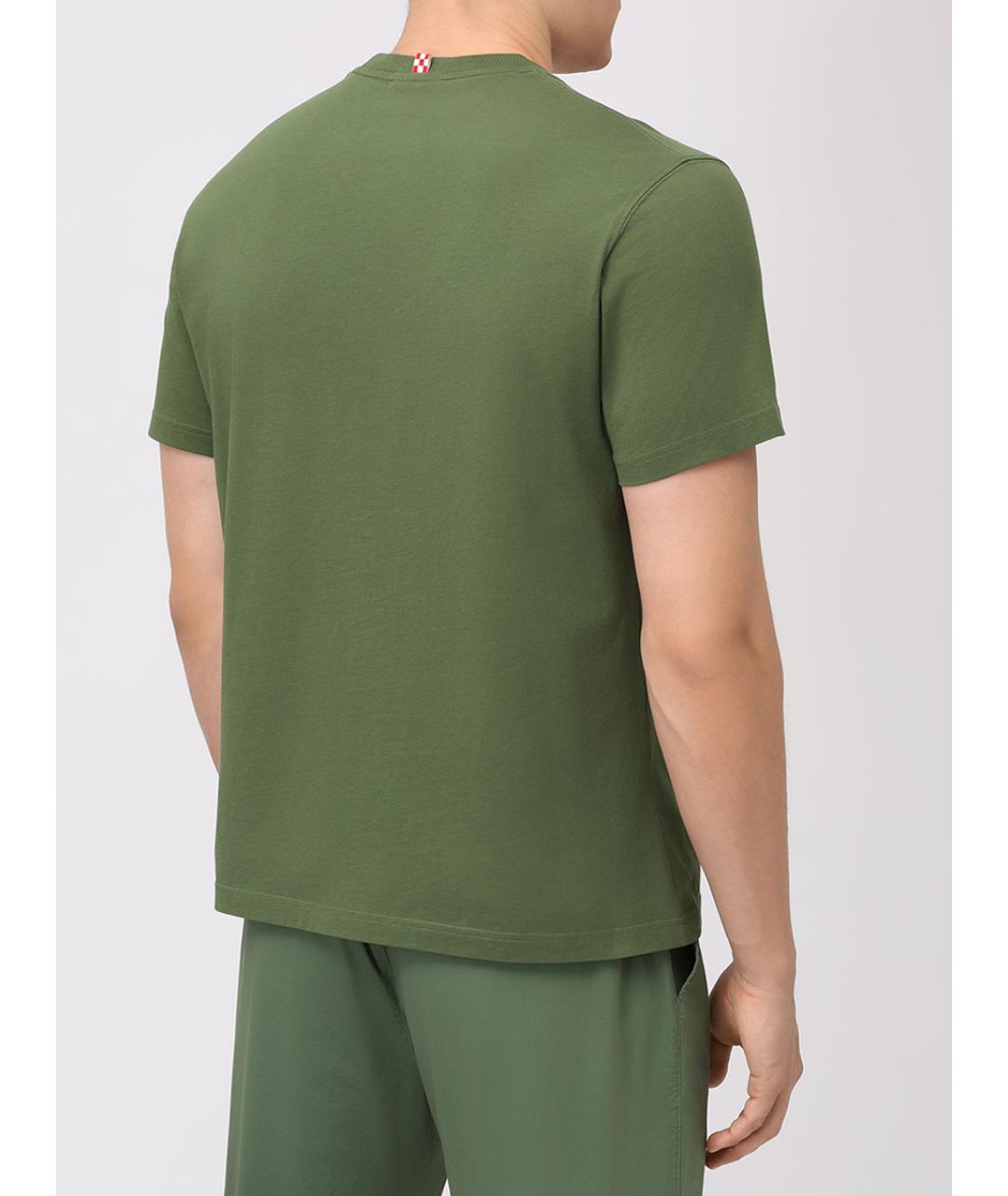 MC2 SAINT BARTH Зеленая хлопковая футболка, фото 2