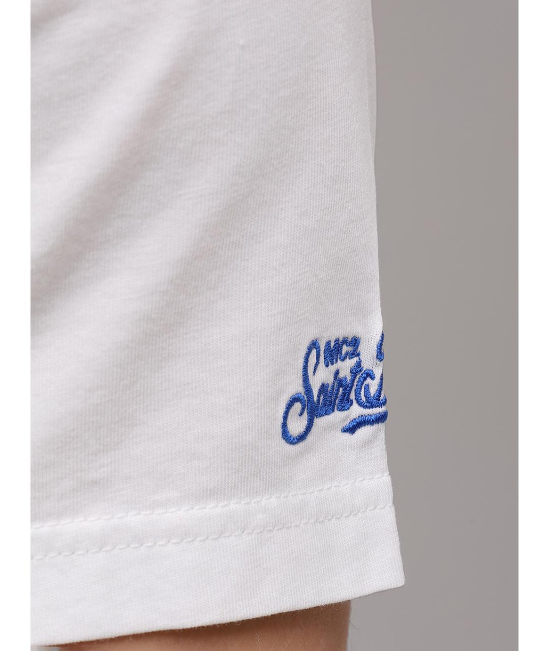 MC2 SAINT BARTH Белая хлопковая футболка, фото 6