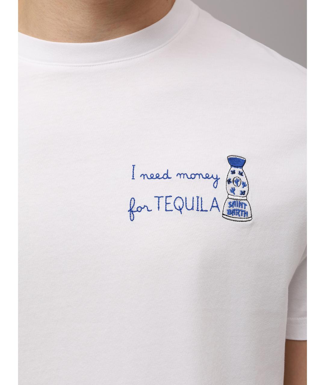 MC2 SAINT BARTH Белая хлопковая футболка, фото 5