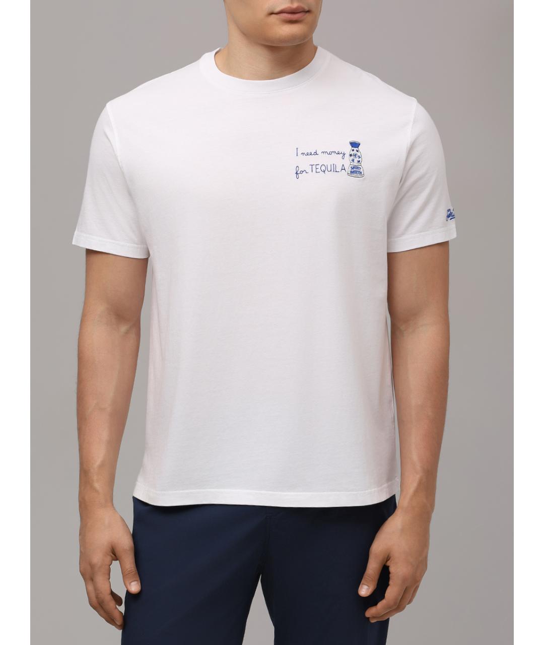 MC2 SAINT BARTH Белая хлопковая футболка, фото 4