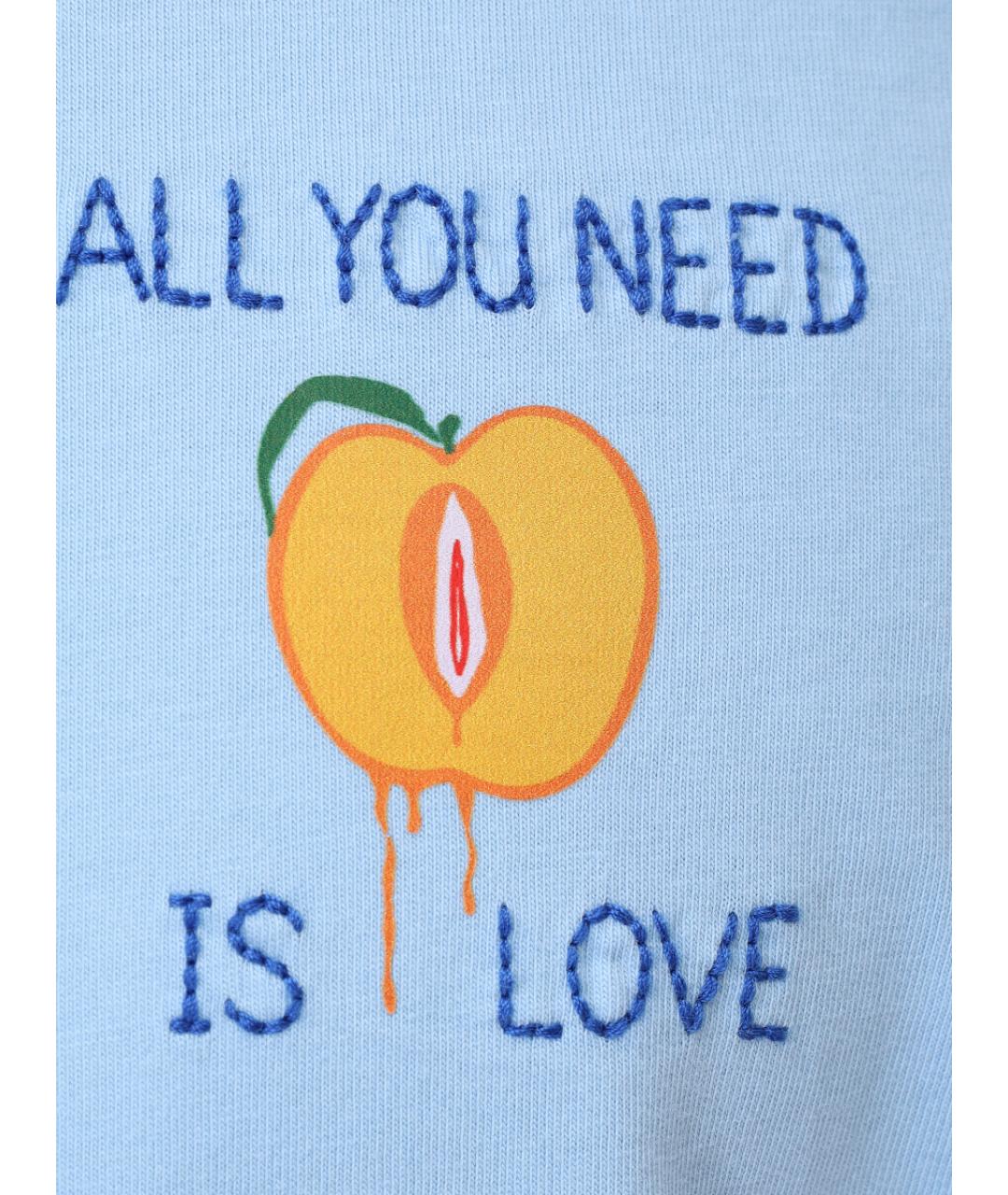 MC2 SAINT BARTH Голубая хлопковая футболка, фото 6