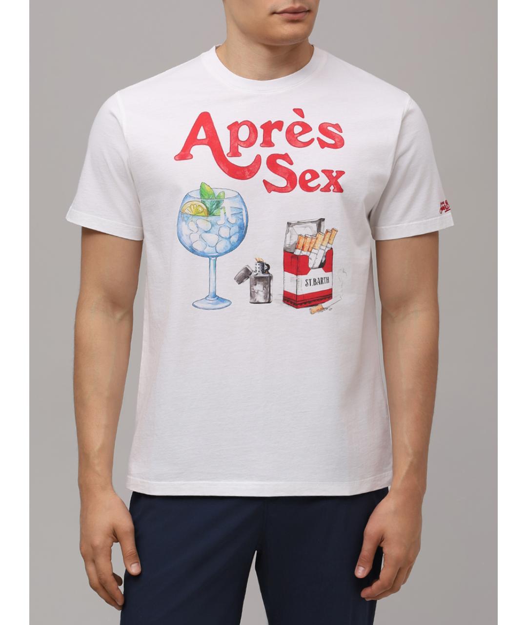 MC2 SAINT BARTH Белая хлопковая футболка, фото 4