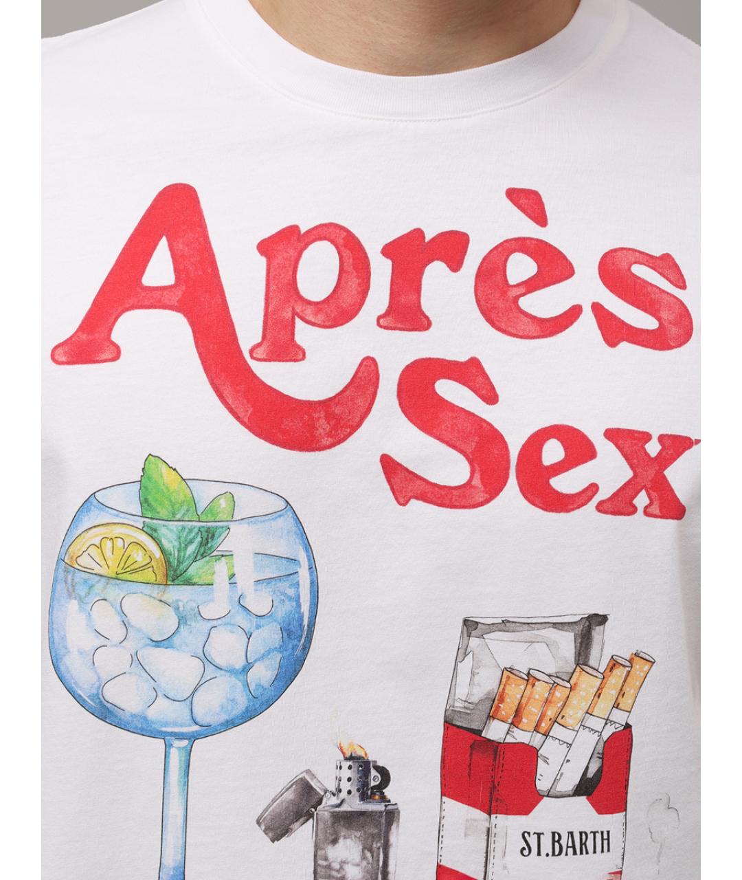 MC2 SAINT BARTH Белая хлопковая футболка, фото 5