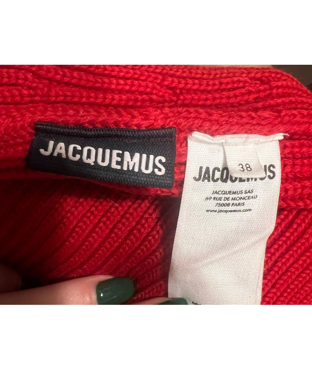 JACQUEMUS Красный шерстяной джемпер / свитер, фото 4