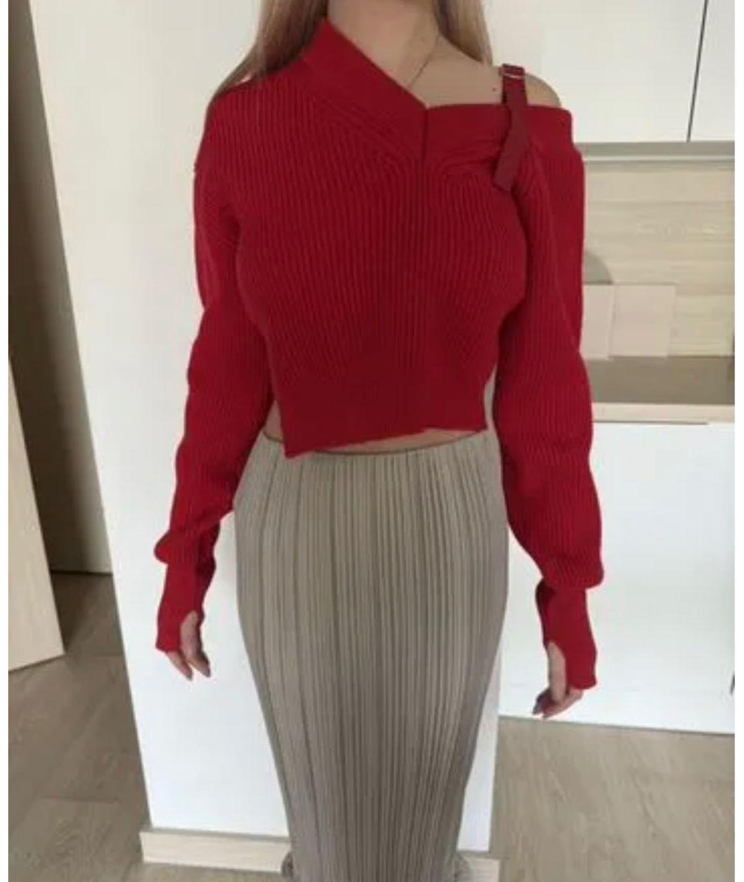JACQUEMUS Красный шерстяной джемпер / свитер, фото 6