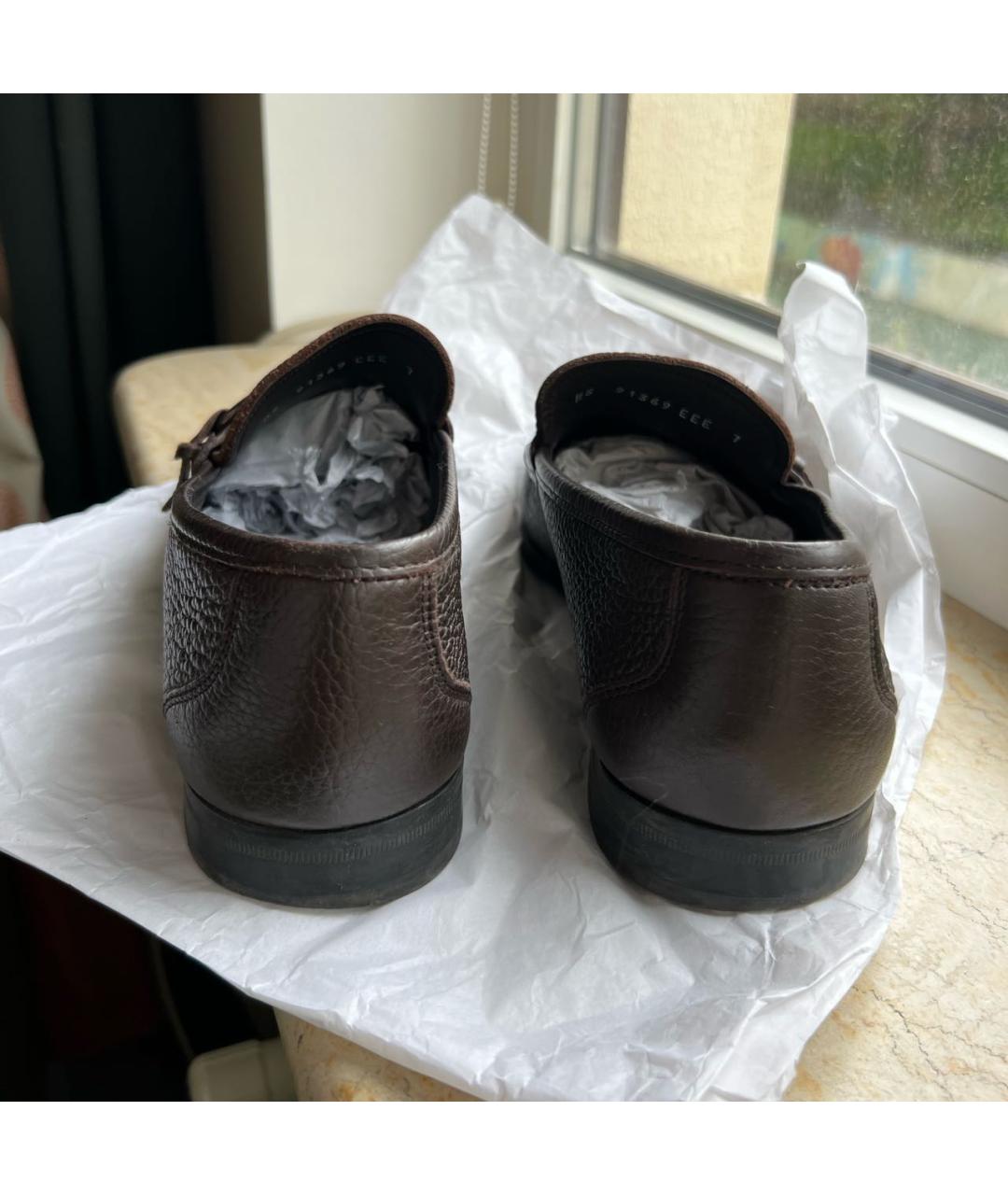 SALVATORE SANTORO Коричневые кожаные лоферы, фото 4