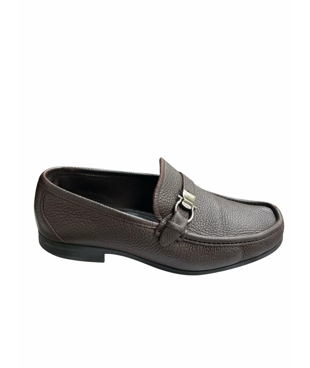 SALVATORE SANTORO Коричневые кожаные лоферы, фото 1