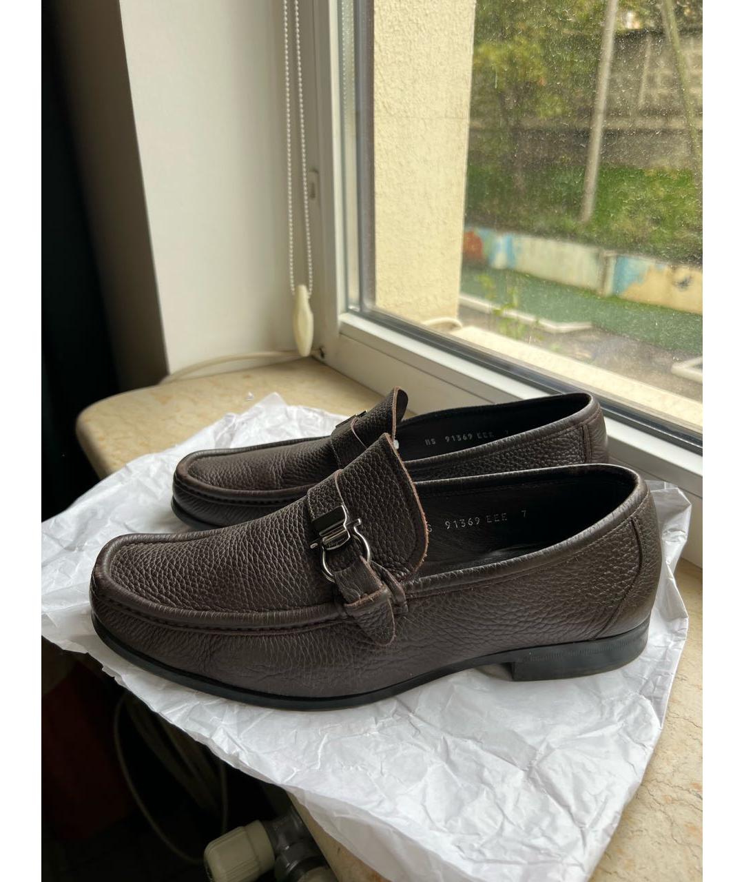 SALVATORE SANTORO Коричневые кожаные лоферы, фото 5