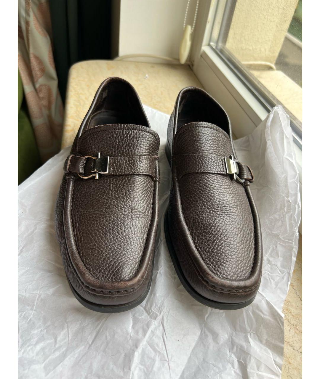 SALVATORE SANTORO Коричневые кожаные лоферы, фото 2