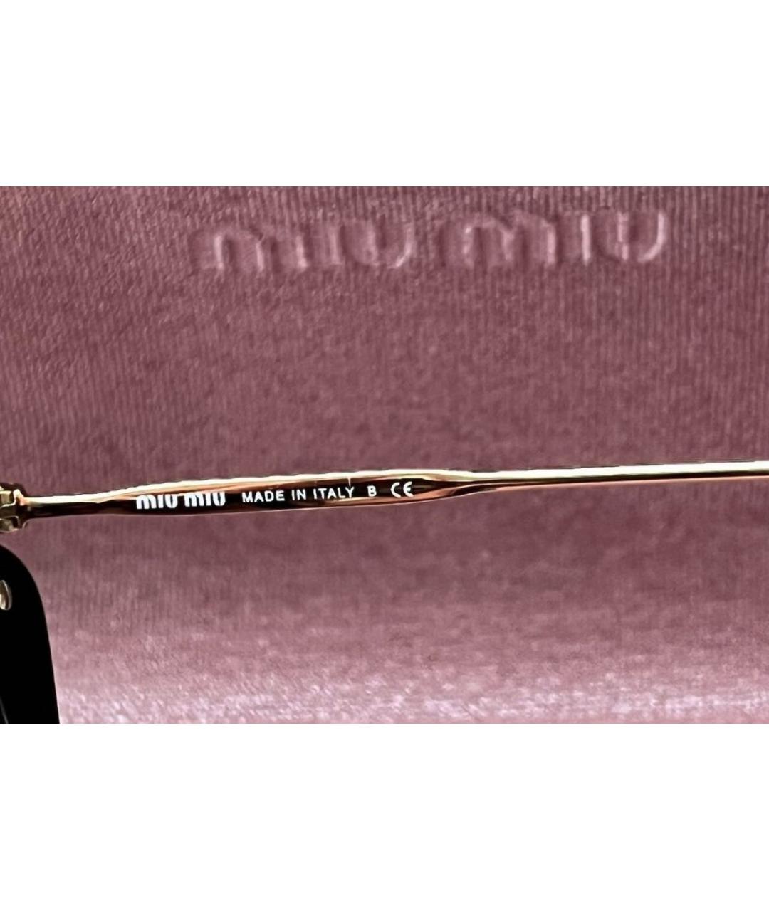 MIU MIU Черные пластиковые солнцезащитные очки, фото 4