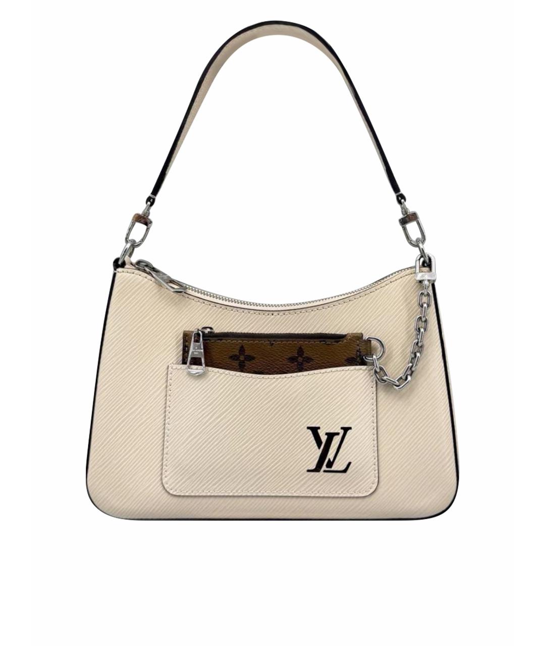 LOUIS VUITTON Белая кожаная сумка через плечо, фото 1