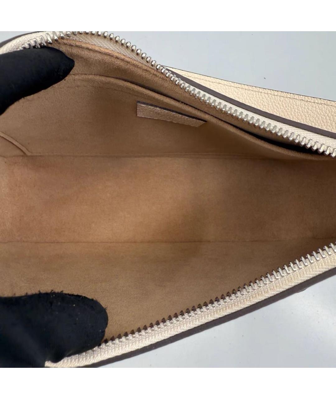 LOUIS VUITTON Белая кожаная сумка через плечо, фото 8