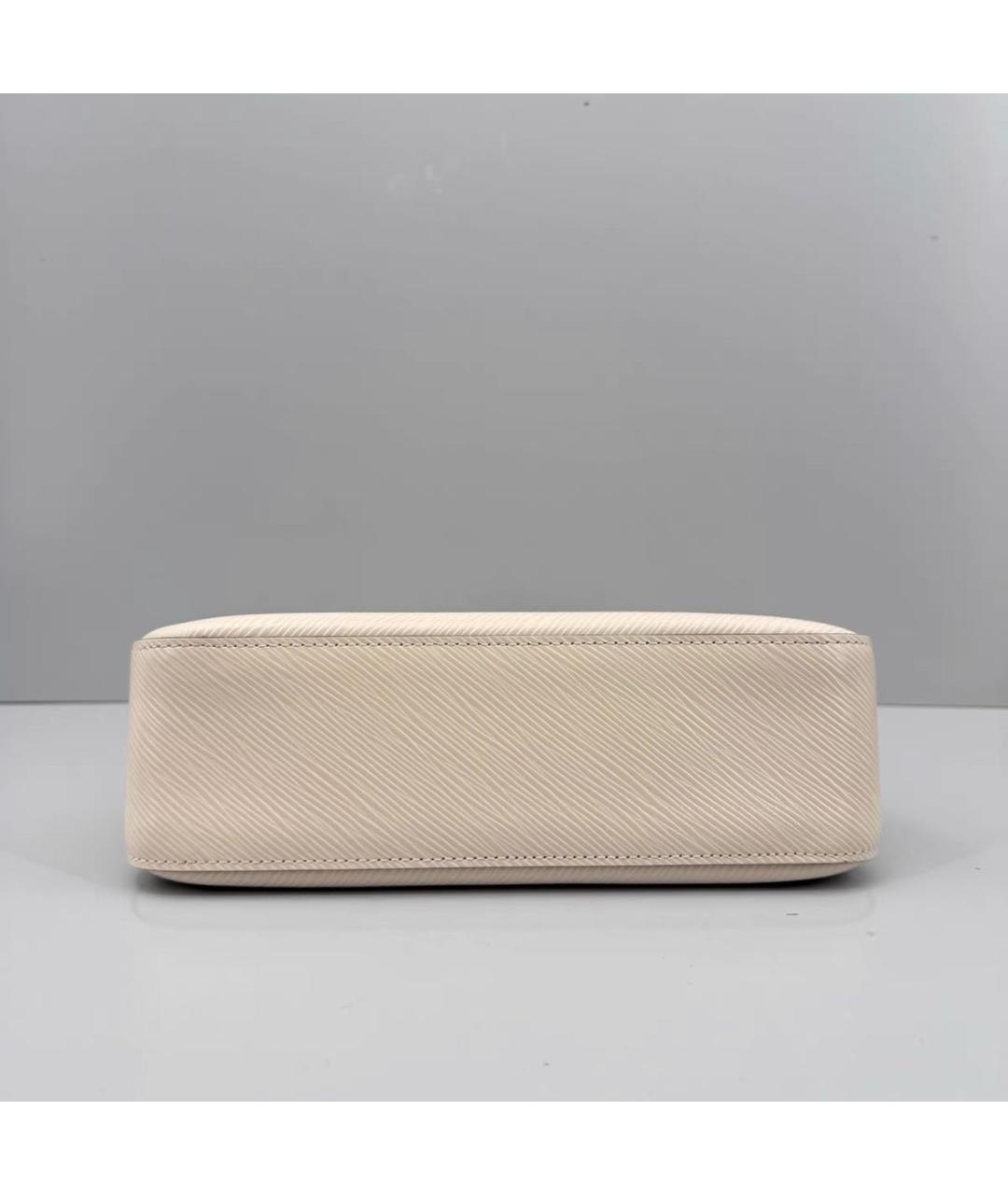 LOUIS VUITTON Белая кожаная сумка через плечо, фото 3