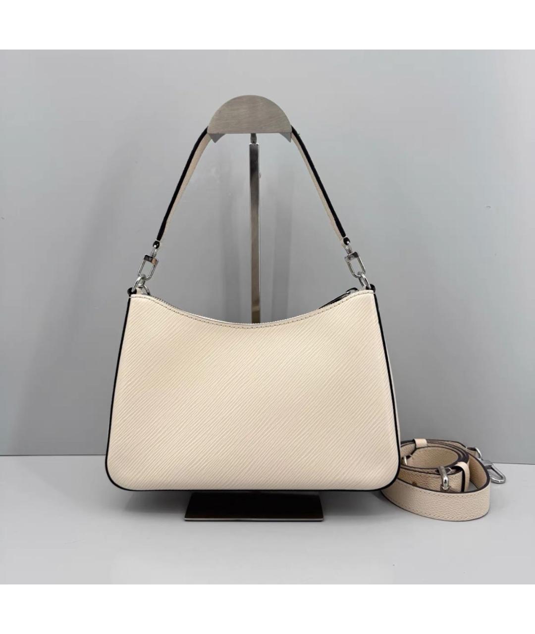 LOUIS VUITTON Белая кожаная сумка через плечо, фото 2