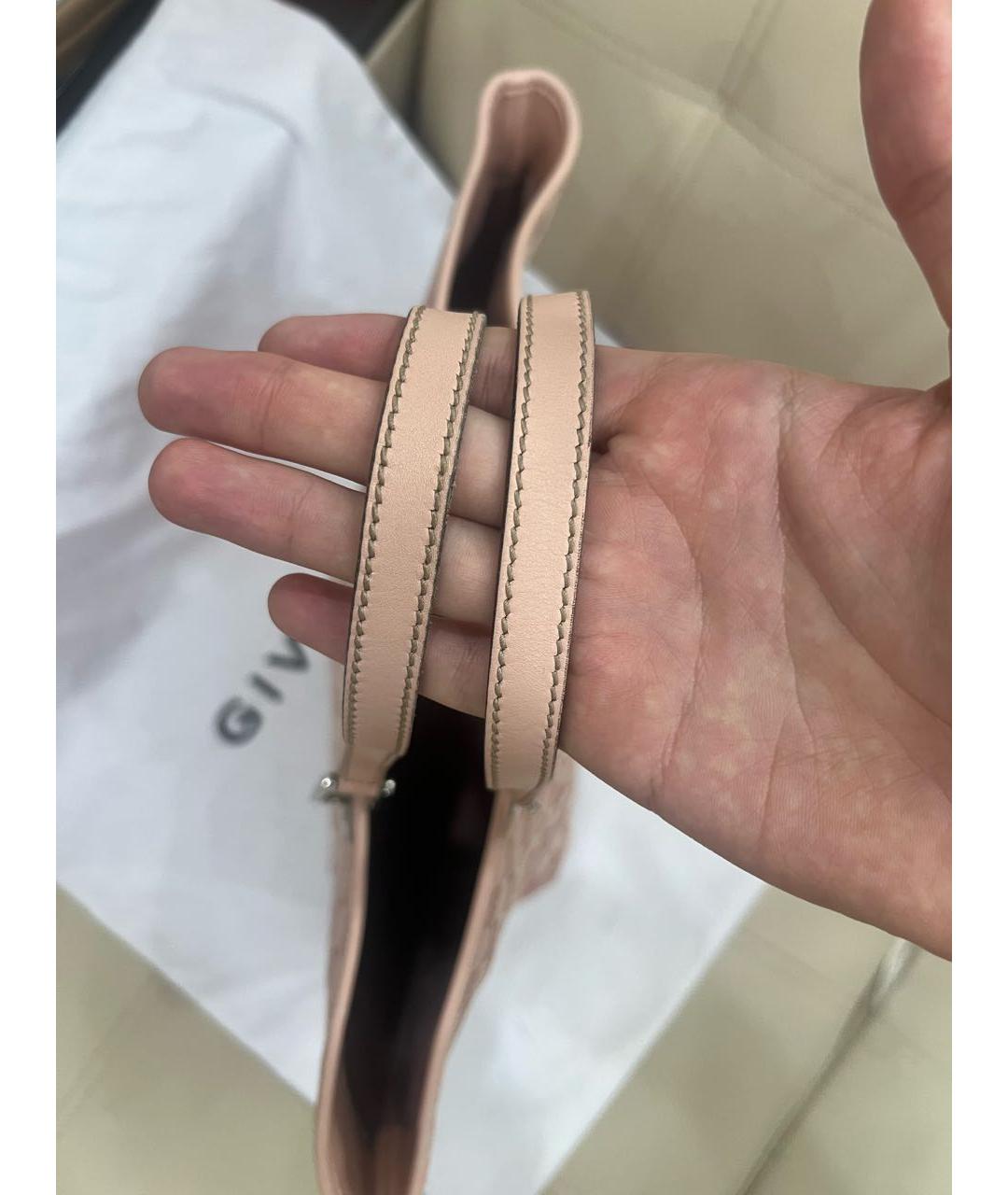 GUCCI Розовая тканевая сумка тоут, фото 5