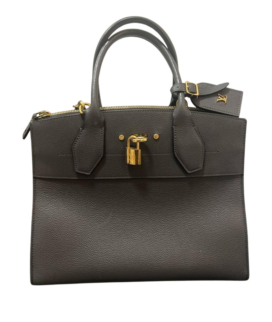 LOUIS VUITTON Серая кожаная сумка тоут, фото 1
