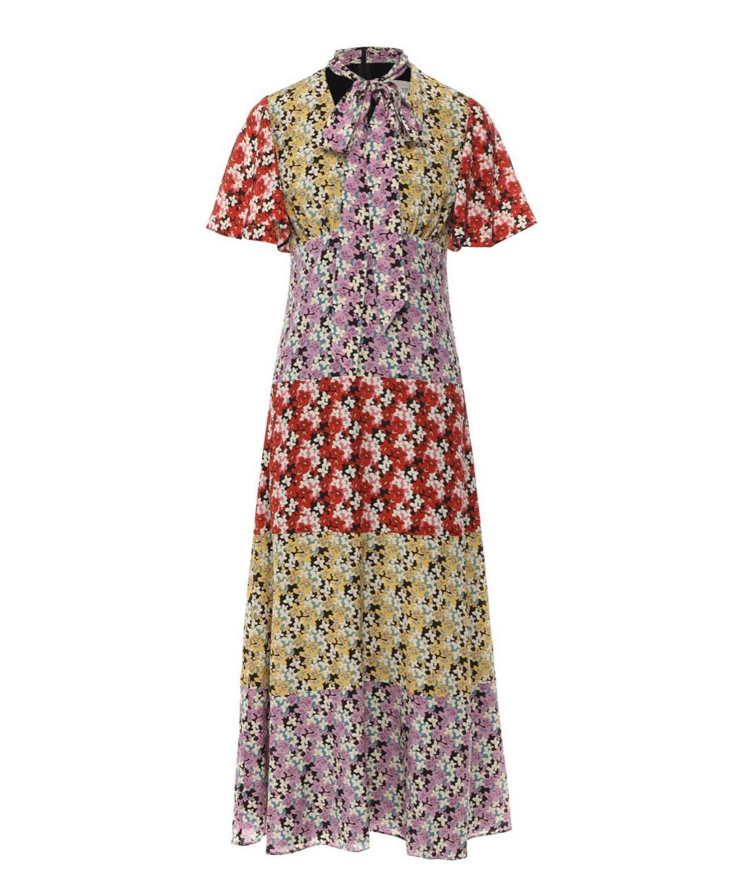 VALENTINO Мульти шелковое коктейльное платье, фото 1