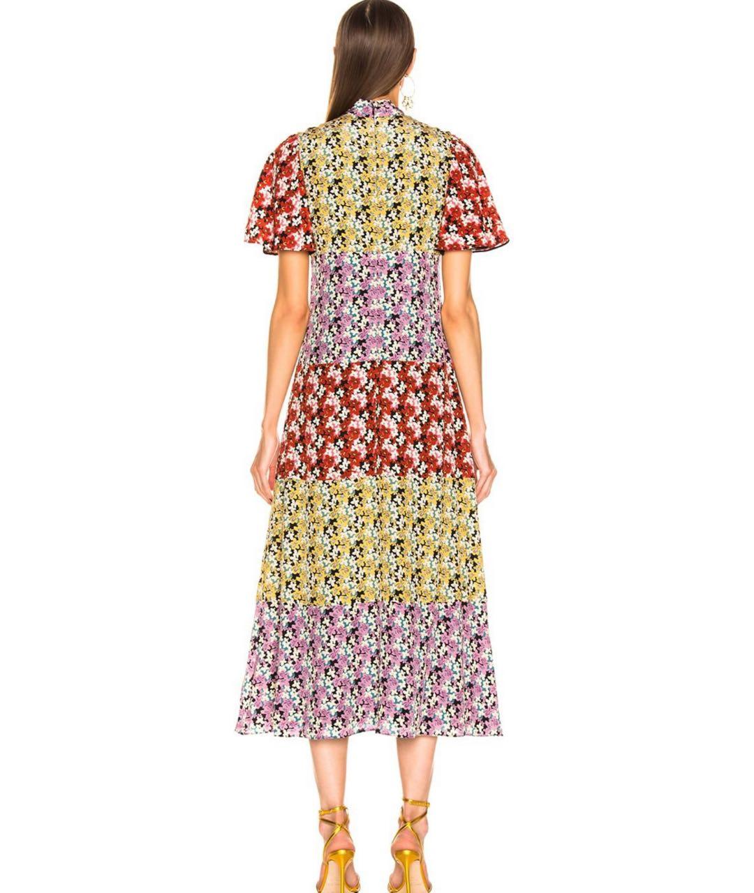VALENTINO Мульти шелковое коктейльное платье, фото 2