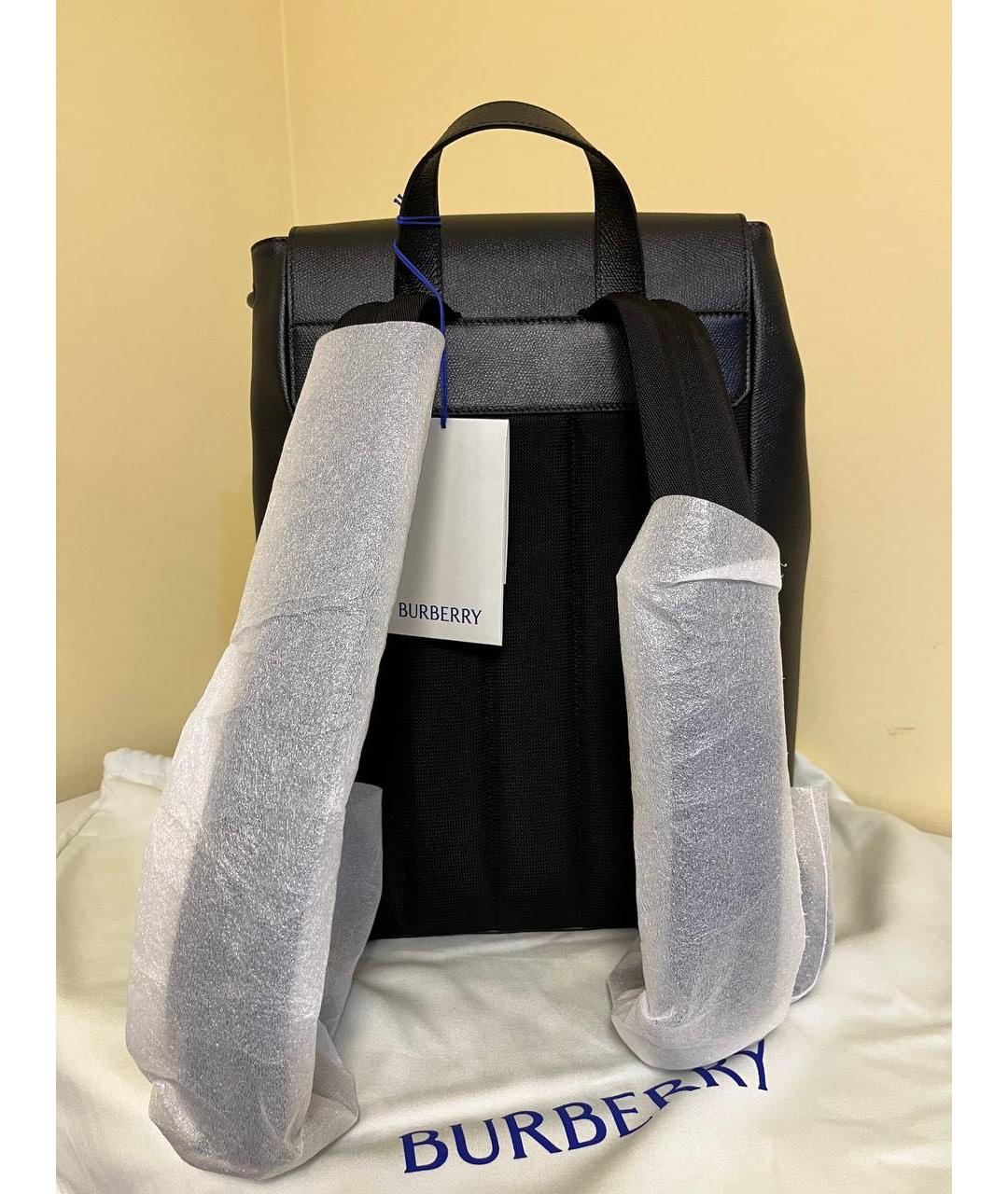 BURBERRY Черный кожаный рюкзак, фото 4